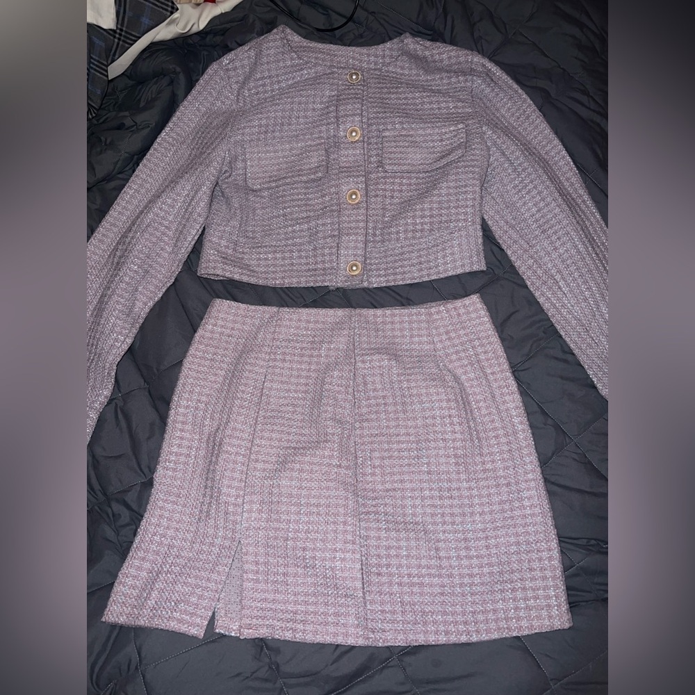Chic Women's Skirt Set in Lavender